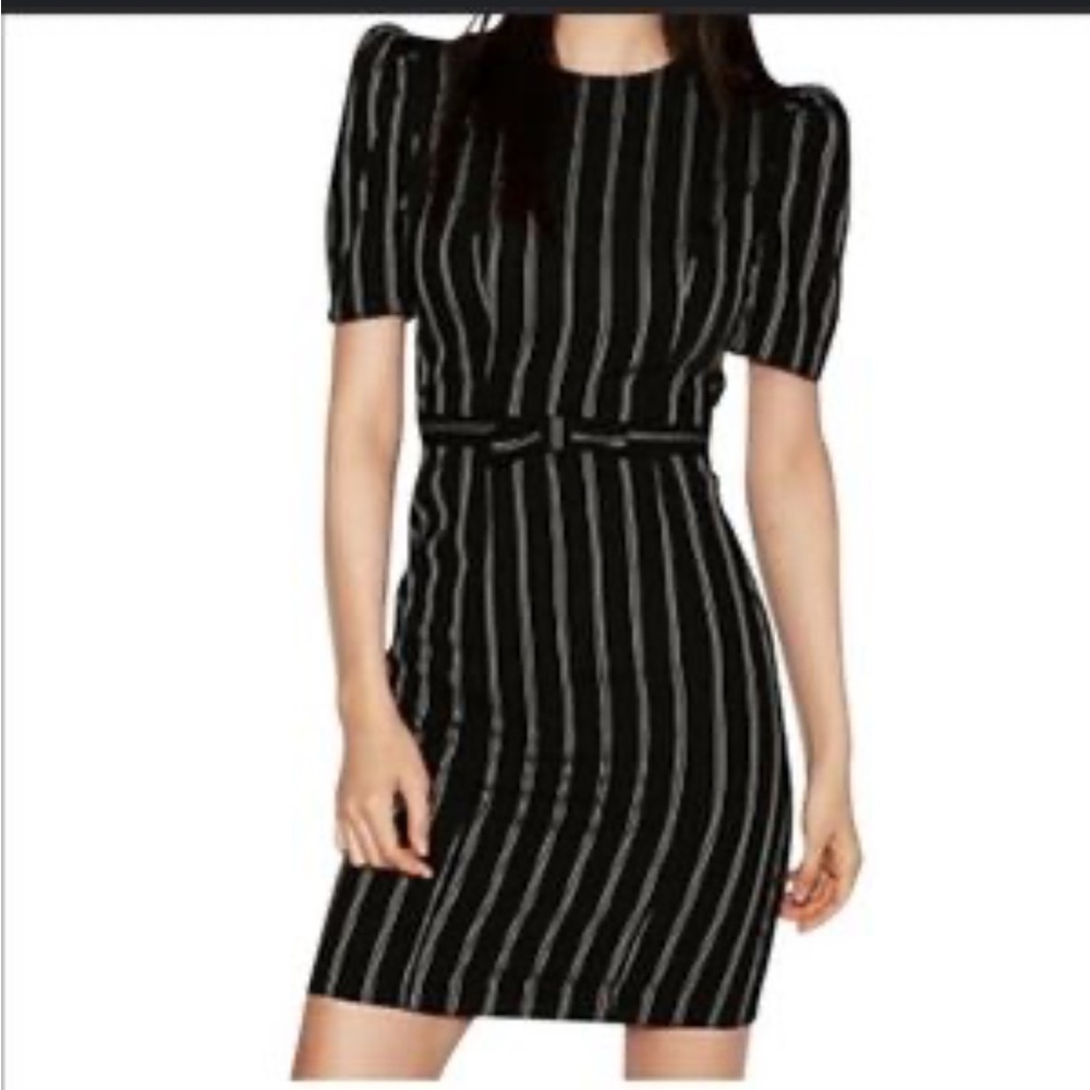 Express Black Striped Dress